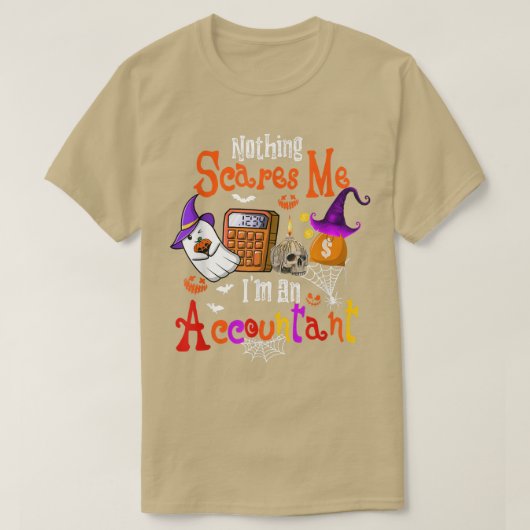 Niets maakt me uit dat ik een accountant Halloween T-shirt (Design voorkant)
