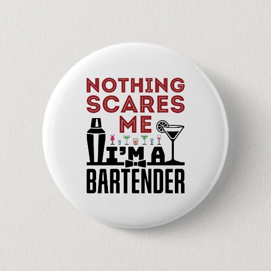 Niets maakt me uit dat ik een Bartender ben Ronde Button 5,7 Cm (Voorkant)