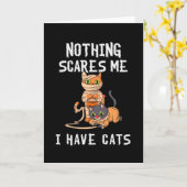 Niets maakt me uit dat ik een kattenliefje heb. kaart (Gele Bloem)