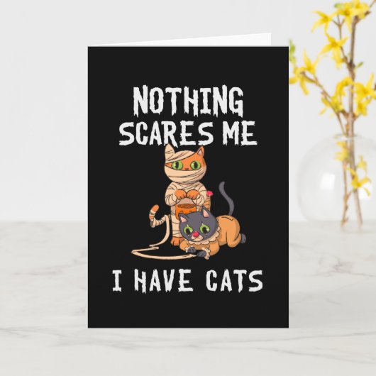 Niets maakt me uit dat ik een kattenliefje heb. kaart (Gele Bloem)