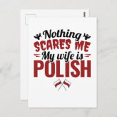 Niets maakt me uit mijn vrouw is Pools Briefkaart (Voorkant / Achterkant)