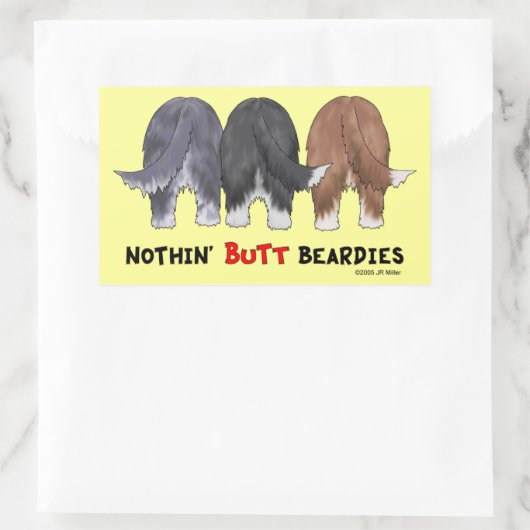 Niets, maar Beardies Rechthoekige Sticker (Tas)
