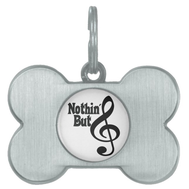 Niets, maar Treble Huisdieren Naamplaatje (voorkant)