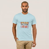 Niets makkelijks is de moeite waard om retro Inspi T-shirt (Voorkant volledig)