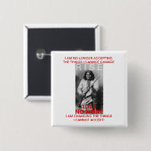NIETS MEER. Politieke protestButton Vierkante Button 5,1 Cm (Voorkant /achterkant)