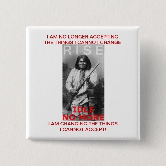 NIETS MEER. Politieke protestButton Vierkante Button 5,1 Cm (Voorkant)