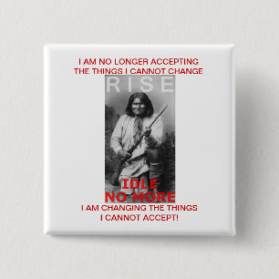 NIETS MEER. Politieke protestButton Vierkante Button 5,1 Cm