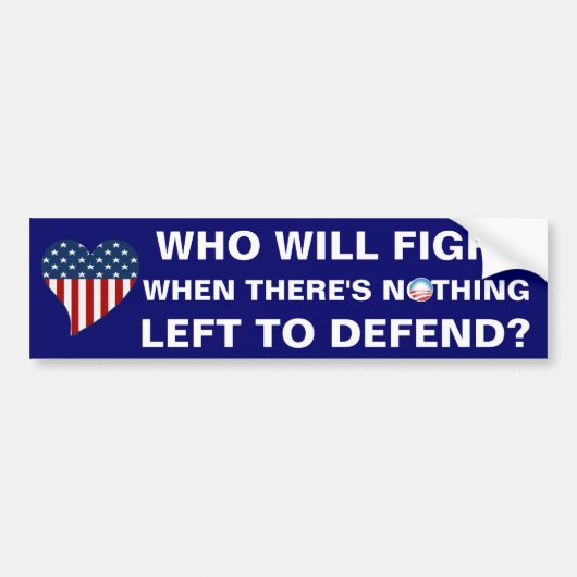 Niets meer te Verdedigen Bumpersticker (Voorkant)