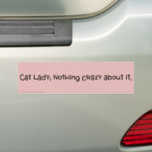Niets mis met een kat of twee bumpersticker (Op auto)