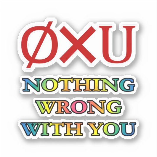 Niets mis met jou sticker (Voorkant)