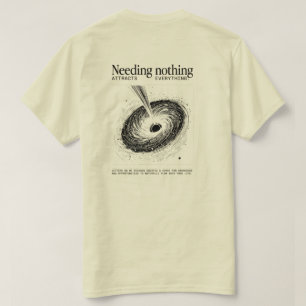 "Niets Nodig" – Minimalistische Vortex T-shirt