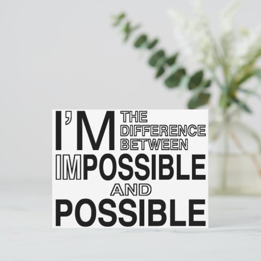 Niets onmogelijk briefkaart (Staand voorkant)