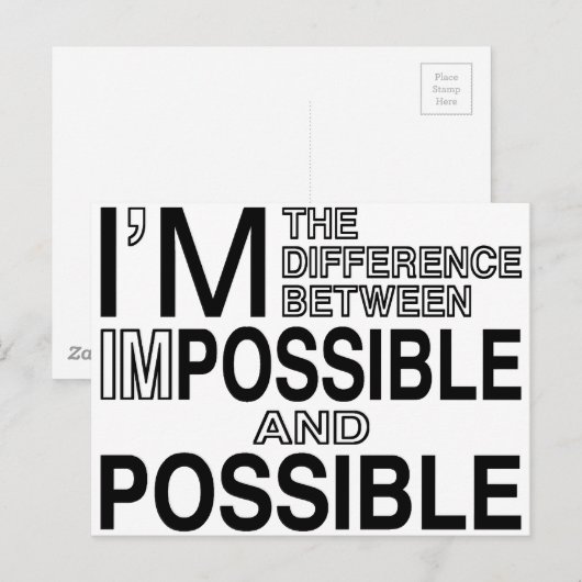 Niets onmogelijk briefkaart (Voorkant / Achterkant)