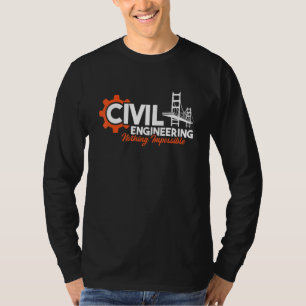 Niets Onmogelijk Brug Ingenieur Civiel Ingenieur T-shirt