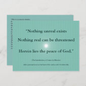 Niets onwerkelijk bestaat Non duality ACIM Kaart (Voorkant / Achterkant)