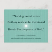 Niets onwerkelijk bestaat Non duality ACIM Kaart (Voorkant)