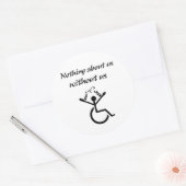 Niets over ons zonder ons! ronde sticker (Envelop)