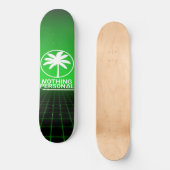 Niets Personal Synthwave Grid Skateboard (Voorkant)