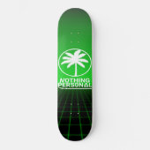 Niets Personal Synthwave Grid Skateboard (Voorkant)