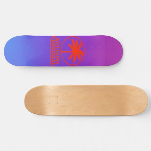 Niets Persoonlijk Blauw en Paarse Gradiënt Persoonlijk Skateboard (Horizontaal)
