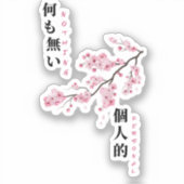 Niets persoonlijk - Cherry Blossom Sticker (Voorkant)
