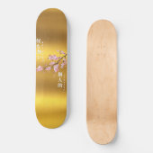Niets Persoonlijks - Cherry Blossom Goud Editie Persoonlijk Skateboard (Voorkant)