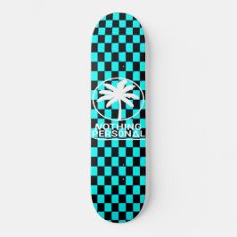 Niets Persoonlijks Zwart en Blauw Verlopen Geruit Persoonlijk Skateboard