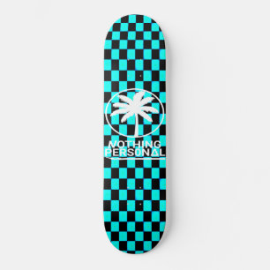Niets Persoonlijks Zwart en Blauw Verlopen Geruit Persoonlijk Skateboard