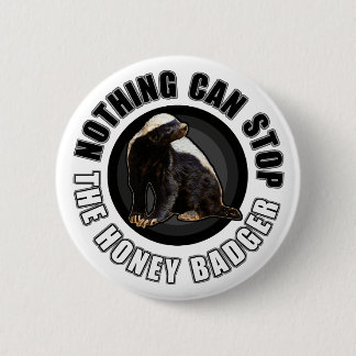 Niets rondom kan het ontwerp van de honingbadger t ronde button 5,7 cm