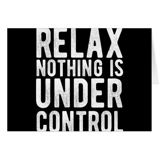 niets staat onder controle (Voorkant Horizontaal)
