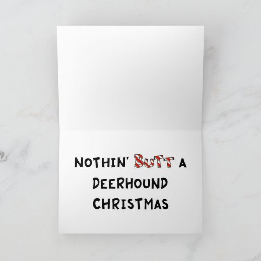 Niets steekt Kerstmis Deerhound uit Feestdagen Kaart (Binnen)