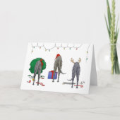 Niets steekt Kerstmis Deerhound uit Feestdagen Kaart (Voorkant)