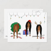 Niets steekt Kerstmis Doberman uit Feestdagenkaart (Voorkant / Achterkant)