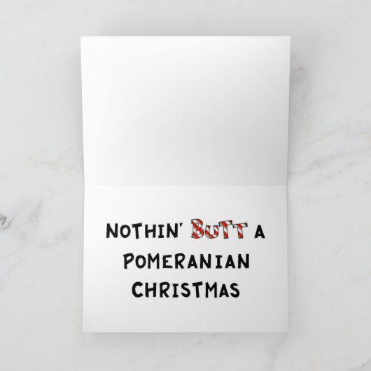 Niets steekt Kerstmis Pomeranian uit Feestdagen Kaart (Binnen)