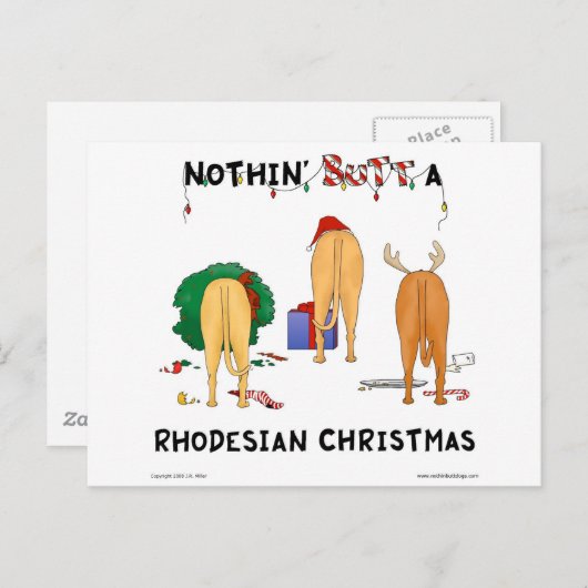Niets steekt Kerstmis Rhodesian uit Feestdagenkaart (Voorkant / Achterkant)