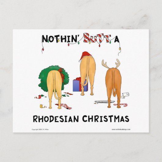 Niets steekt Kerstmis Rhodesian uit Feestdagenkaart (Voorkant)