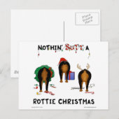 Niets steekt Kerstmis Rottie uit Feestdagenkaart (Voorkant / Achterkant)