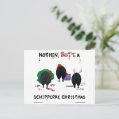 Niets steekt Kerstmis Schipperke uit Feestdagenkaart (Staand voorkant)