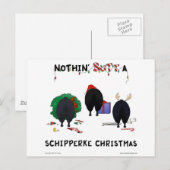 Niets steekt Kerstmis Schipperke uit Feestdagenkaart (Voorkant / Achterkant)