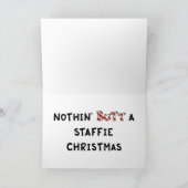 Niets steekt Kerstmis Staffie uit Feestdagen Kaart (Binnen)