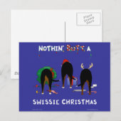 Niets steekt Kerstmis Swissie uit Feestdagenkaart (Voorkant / Achterkant)
