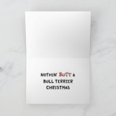 Niets steekt Kerstmis van Bull terrier uit Feestdagen Kaart (Binnen)