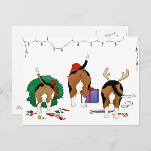 Niets steekt Kerstmis van de Brak uit Feestdagenkaart (Voorkant / Achterkant)