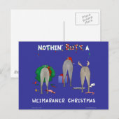 Niets steekt Kerstmis Weimaraner uit Feestdagenkaart (Voorkant / Achterkant)