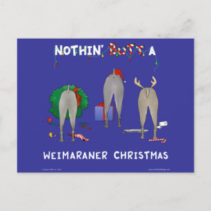 Niets steekt Kerstmis Weimaraner uit Feestdagenkaart