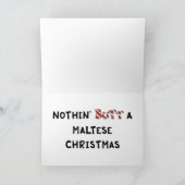Niets steekt Maltese Kerstmis uit Feestdagen Kaart (Binnen)