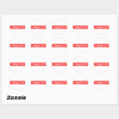 Niets Stempel Ronde Sticker (Vel)