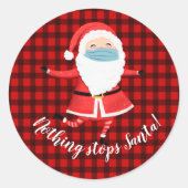 Niets stopt Santa Cadeauverpakking sticker (Voorkant)