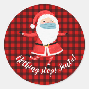 Niets stopt Santa Cadeauverpakking sticker