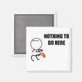 Niets te doen hier Rage Face Meme Magneet (Voorkant / Achterkant)